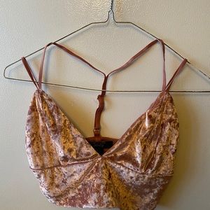 Pink Velvet Streetwear Society Bralette